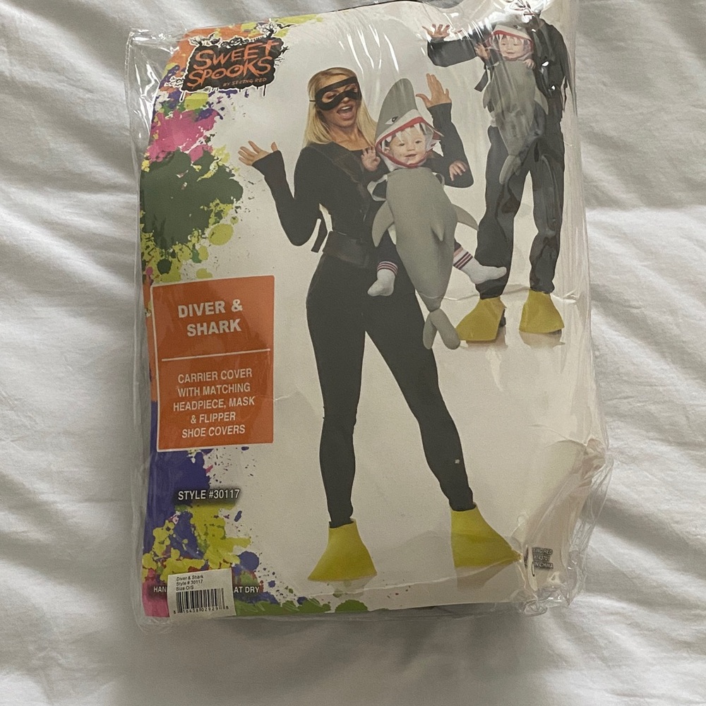 Diver & Shark Kids Costume - Black & Gray